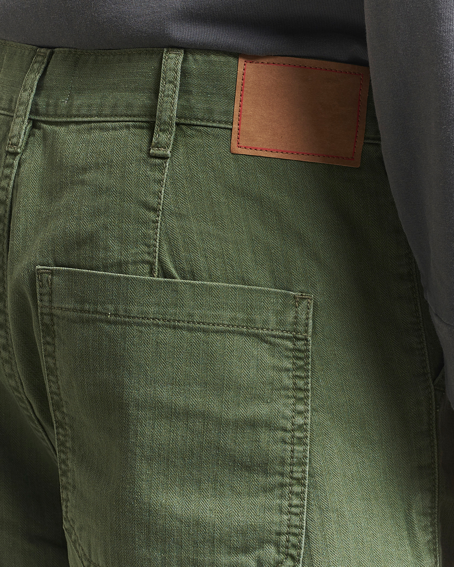 Heren | Korte broek | Jeanerica | GM011 Genua Worker Chino Shorts Chevron Green