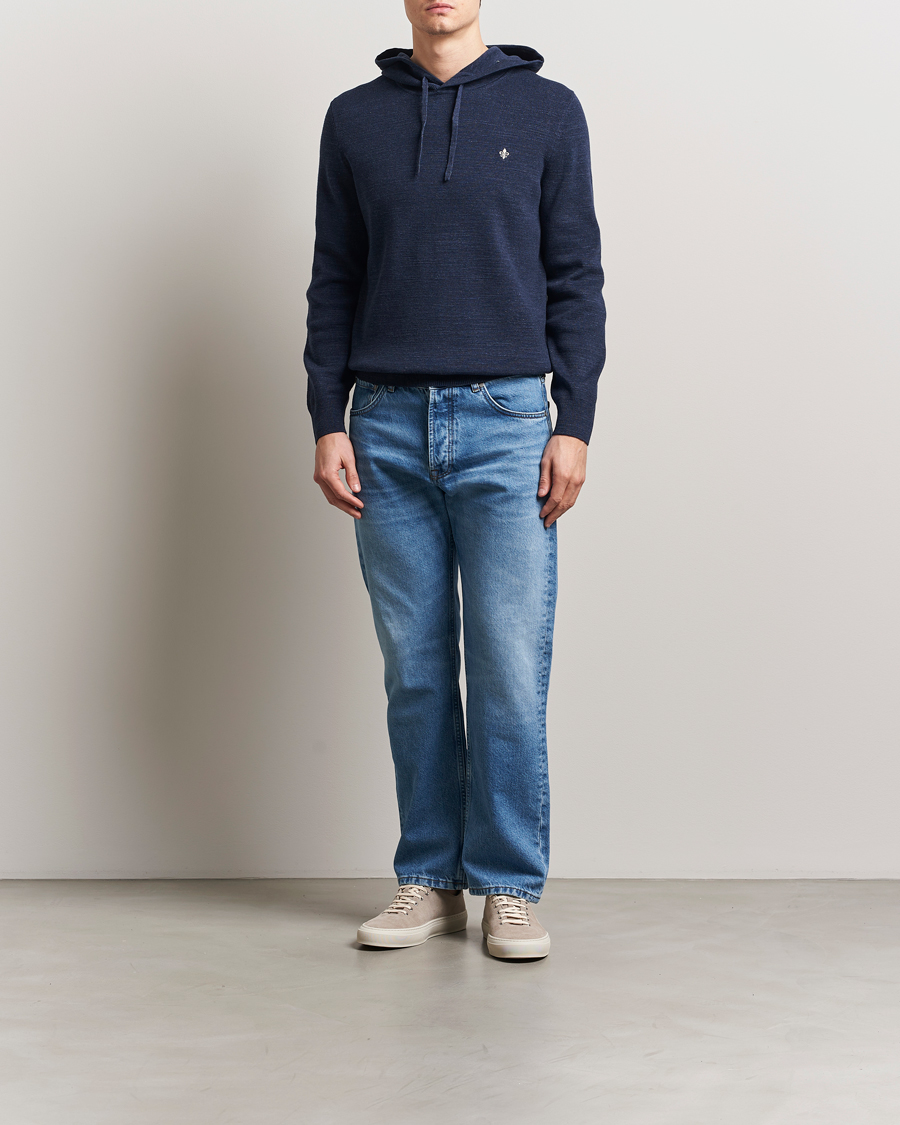 Homme | Pulls Et Tricots | Morris | Ramdall Knitted Cotton Hoodie Navy