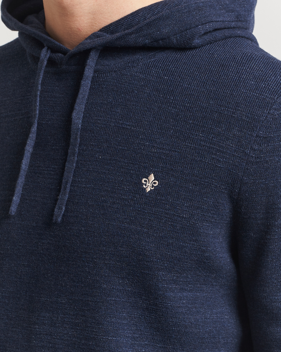 Homme | Pulls Et Tricots | Morris | Ramdall Knitted Cotton Hoodie Navy