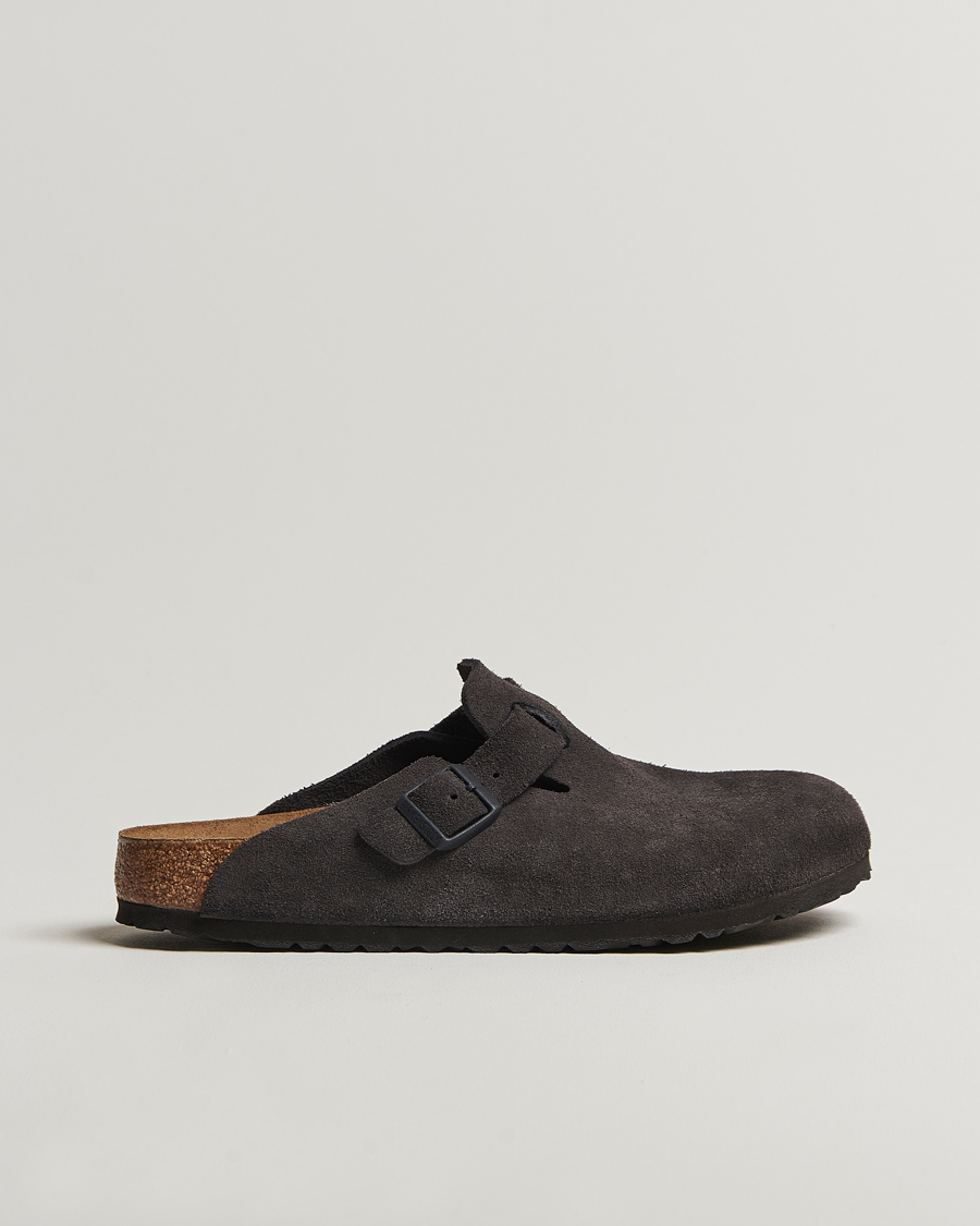 Heren | BIRKENSTOCK Boston Classic Footbed Velvet Grey Suede | BIRKENSTOCK | Boston Classic Footbed Velvet Grey Suede