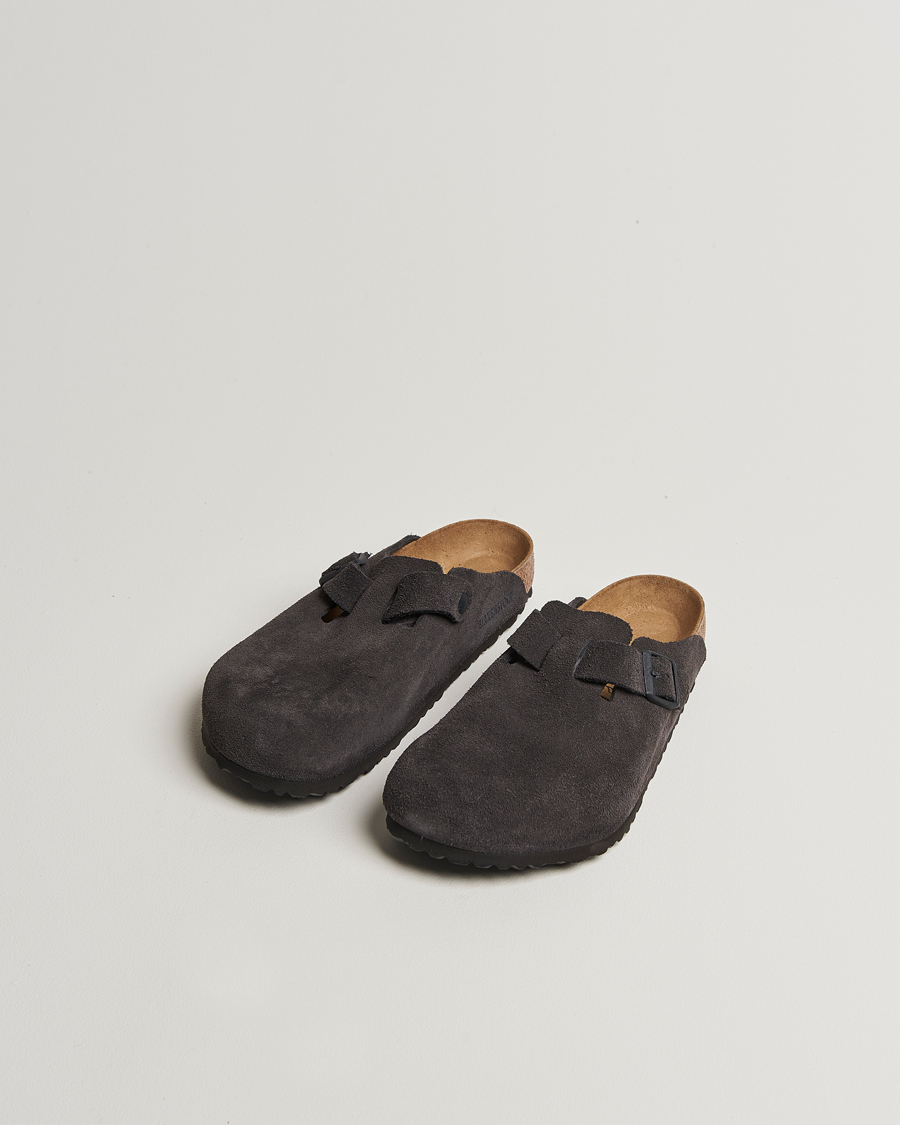 Heren | BIRKENSTOCK Boston Classic Footbed Velvet Grey Suede | BIRKENSTOCK | Boston Classic Footbed Velvet Grey Suede