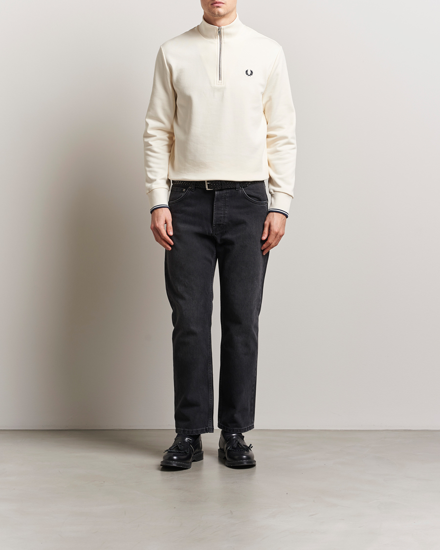 Heren | Truien | Fred Perry | Half Zip Sweatshirt Ecru