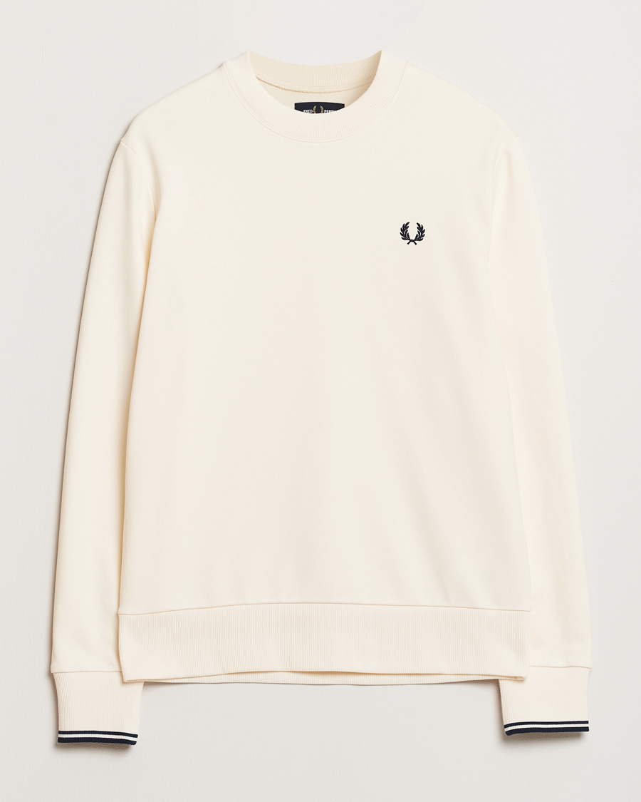 Heren | Truien | Fred Perry | Crew Neck Sweatshirt Ecru