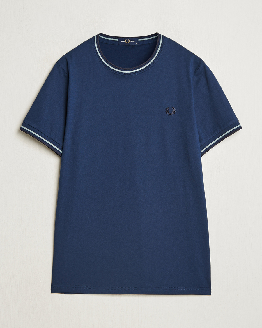 Heren | T-shirts | Fred Perry | Twin Tipped T-Shirt Tennis Blue