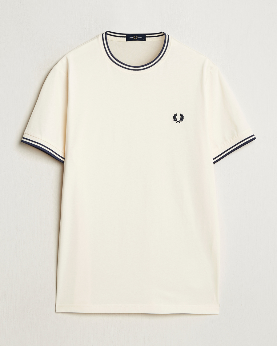 Homme | T-shirts | Fred Perry | Twin Tipped T-Shirt Ecru