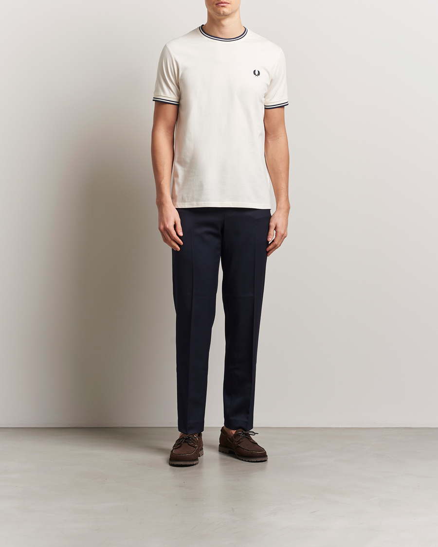 Homme | T-shirts | Fred Perry | Twin Tipped T-Shirt Ecru