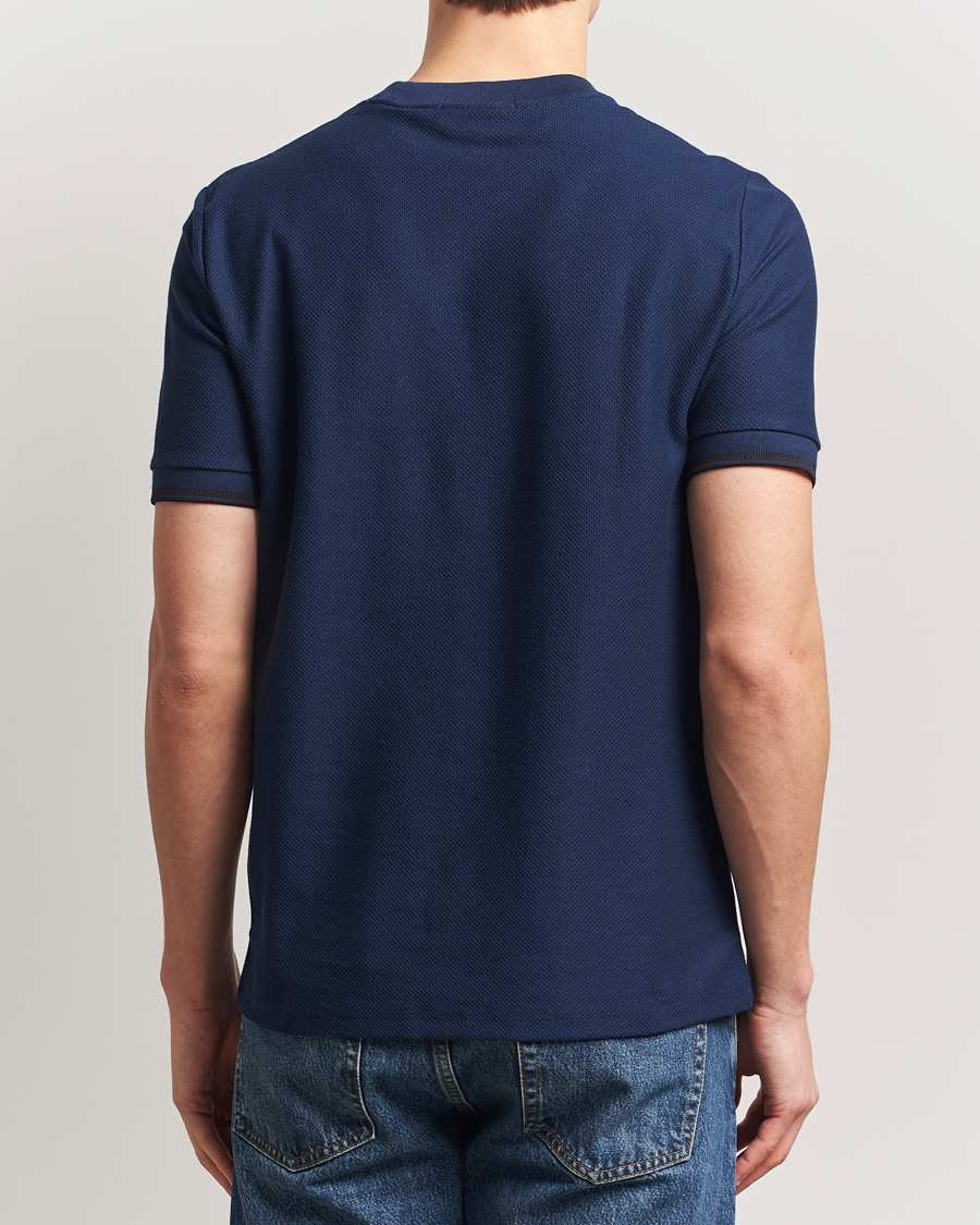 Heren | T-shirts | Fred Perry | Tipped Cuff Pique T-Shirt Tennis Blue