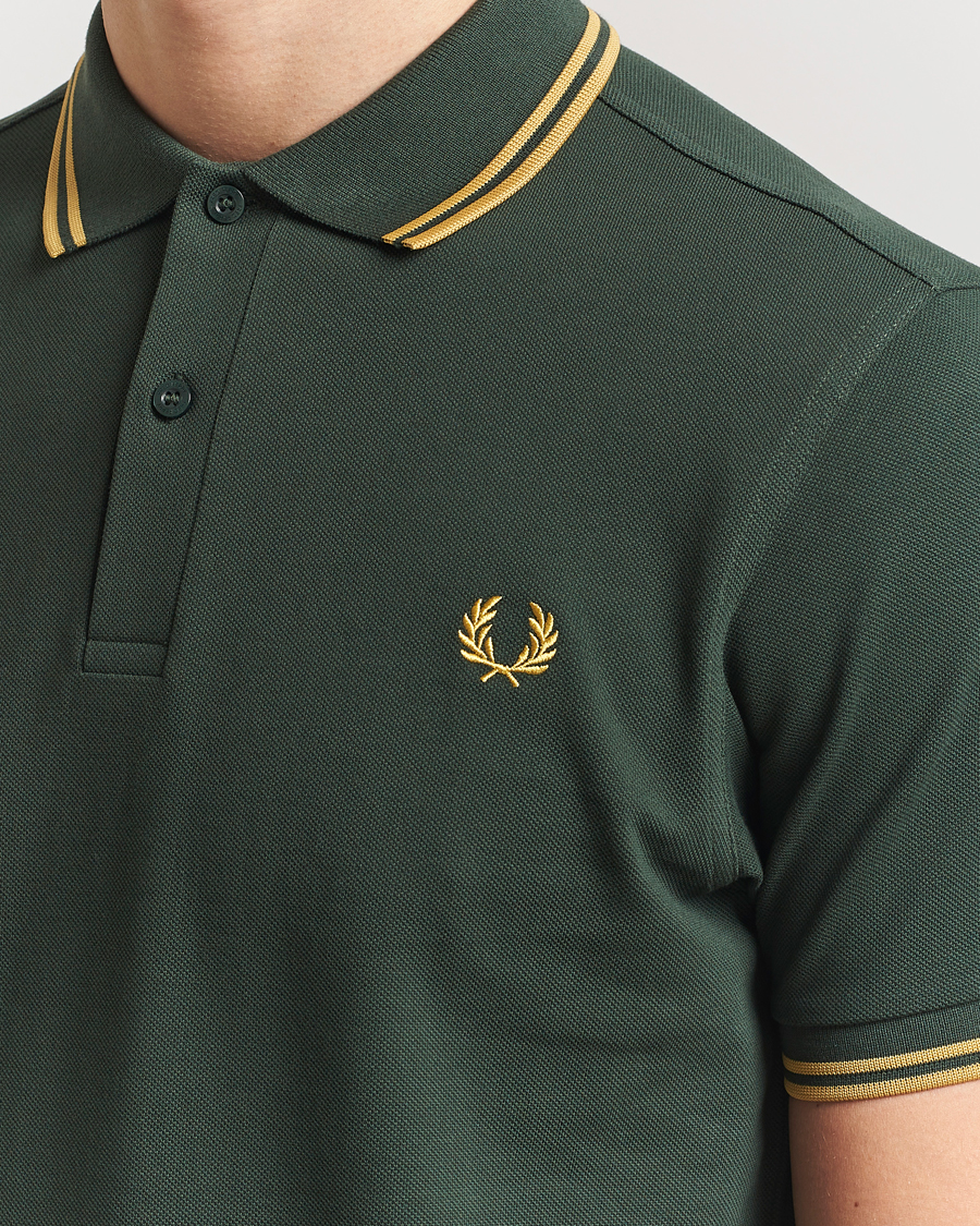 Homme | Polos | Fred Perry | Twin Tipped Polo Shirt Court Green