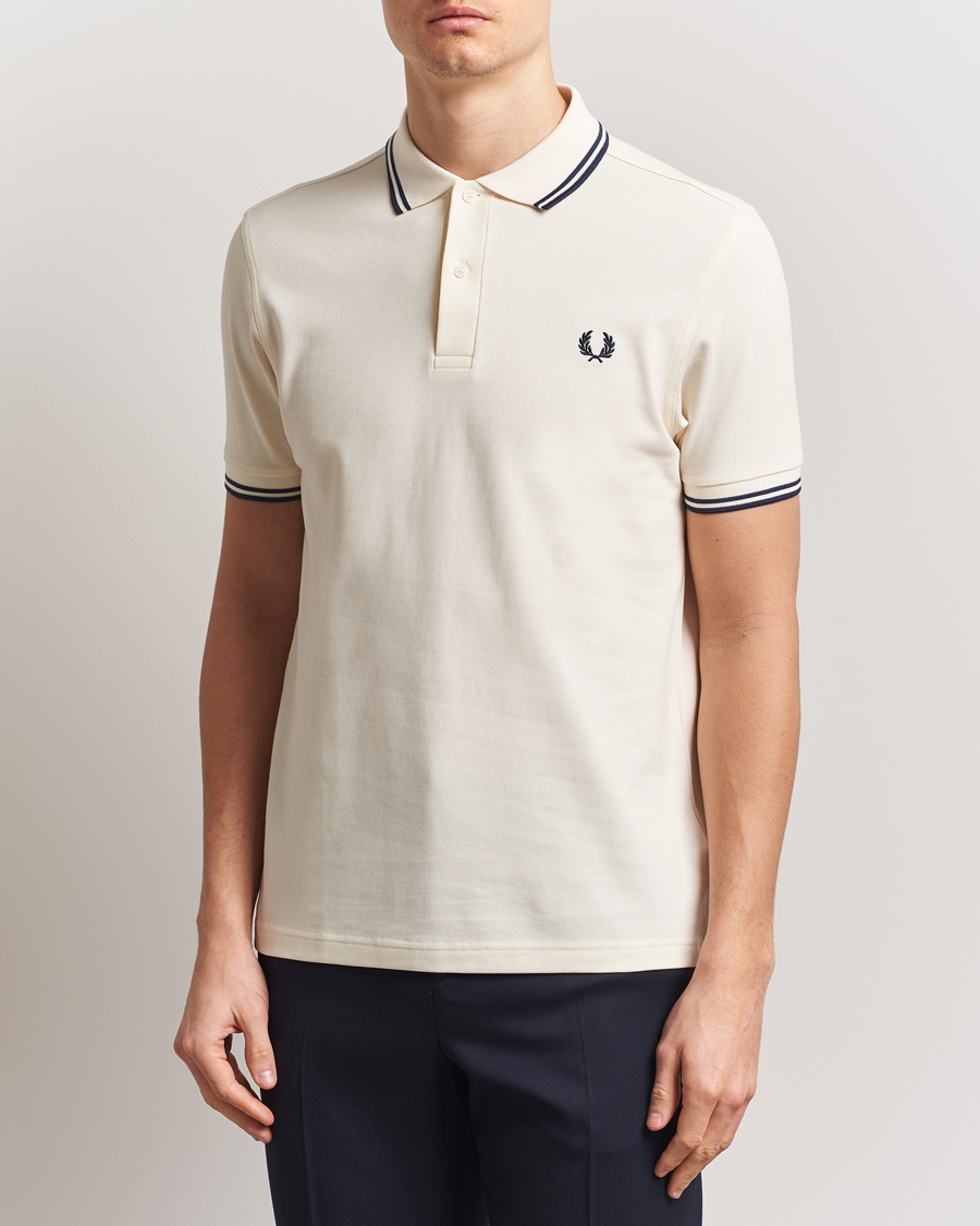 Homme | Polos | Fred Perry | Twin Tipped Polo Shirt Ecru