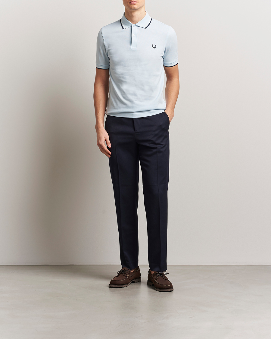 Heren | Polo's | Fred Perry | Twin Tipped Polo Shirt Light Ice