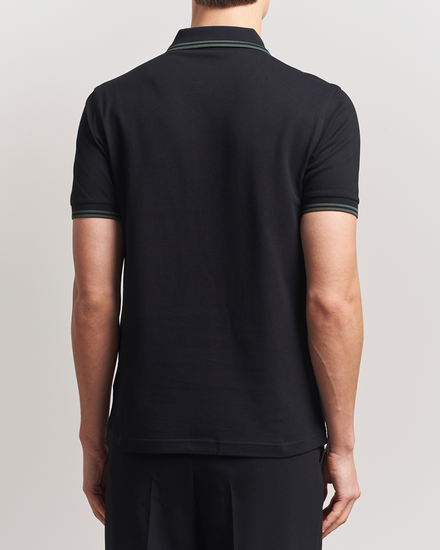 Homme | Polos | Fred Perry | Twin Tipped Polo Shirt Black