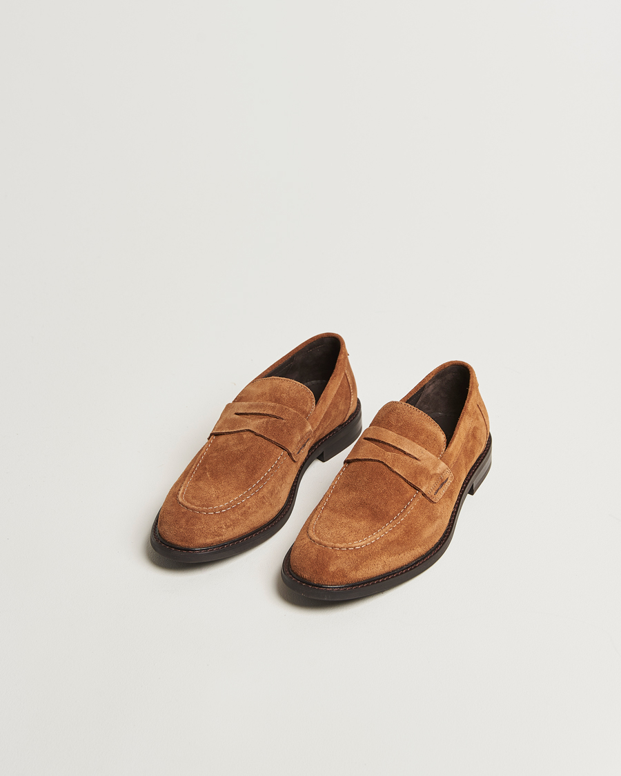 Heren | Instappers | GANT | Lozham Suede Loafer Cognac