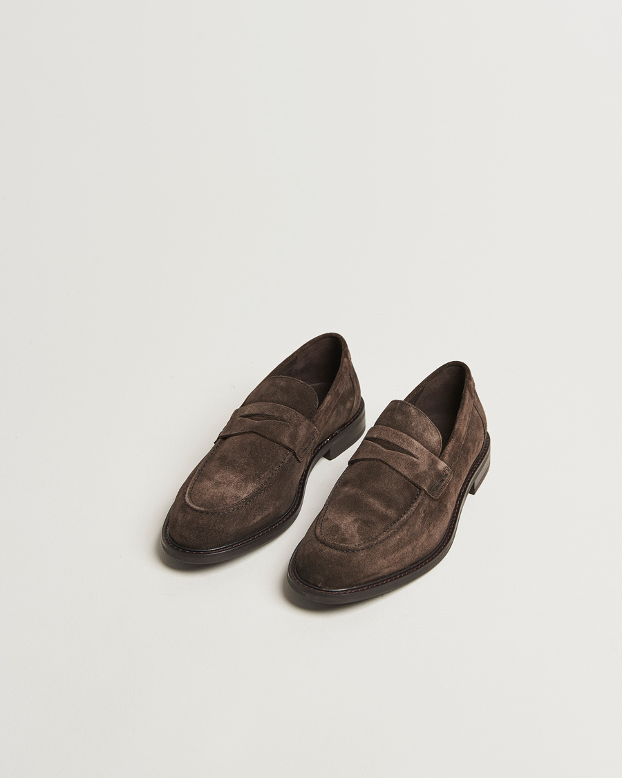 Homme | Loafers | GANT | Lozham Suede Loafer Ebony Brown