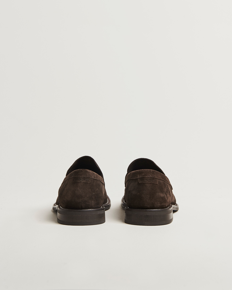 Homme | Loafers | GANT | Lozham Suede Loafer Ebony Brown