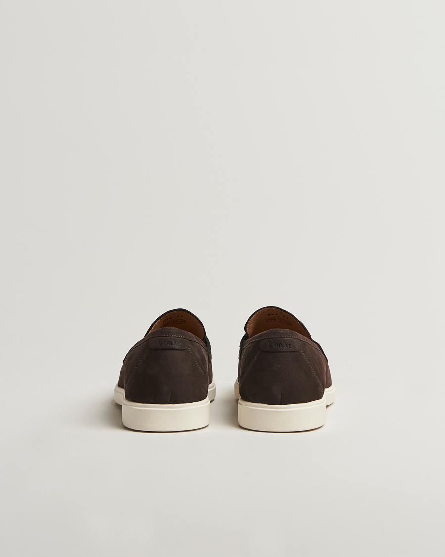 Homme | Loafers | Loake 1880 | Como Nubuck Loafers Dark Brown