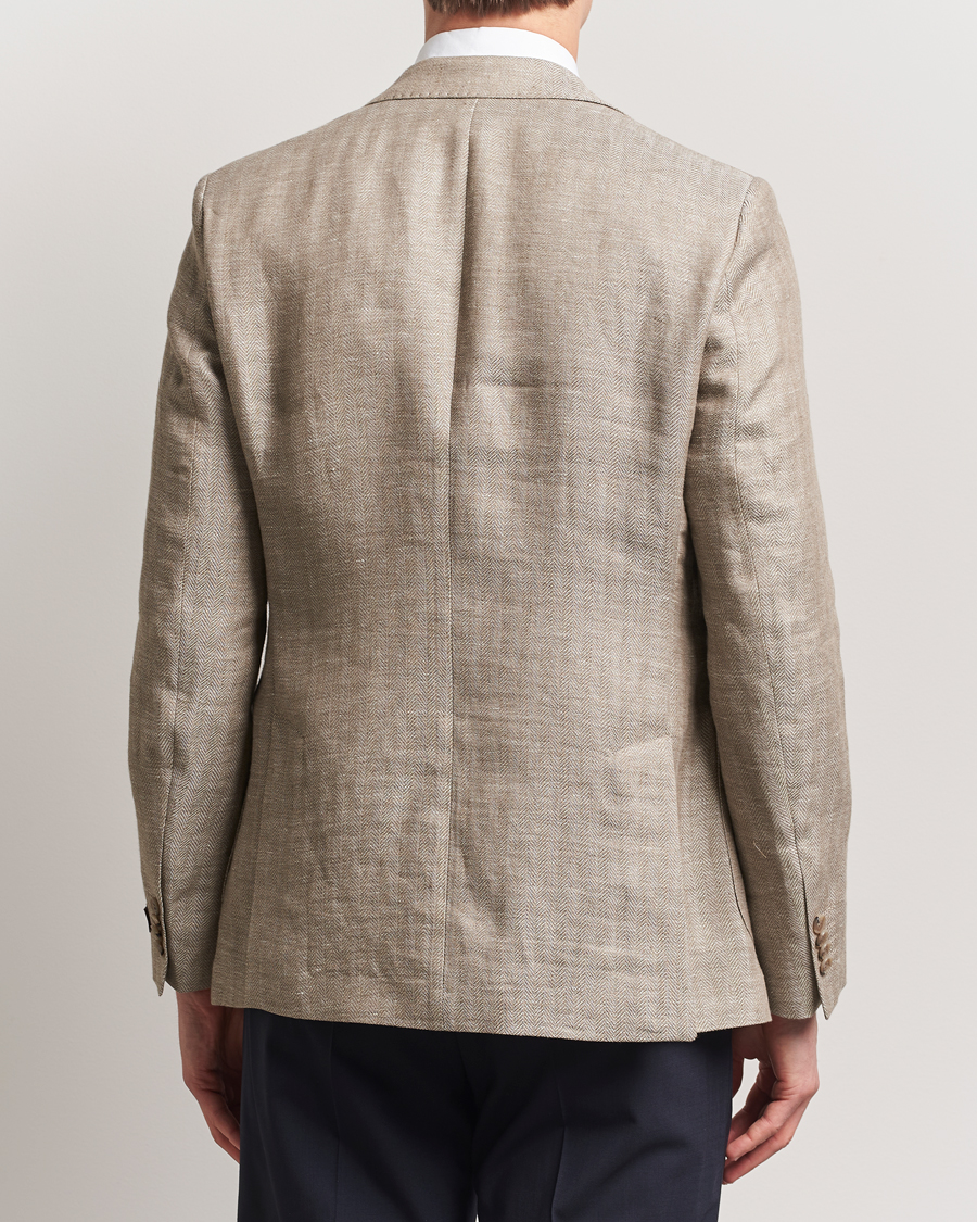 Homme | Blazers | Morris Heritage | Linen Herringbone Blazer Beige