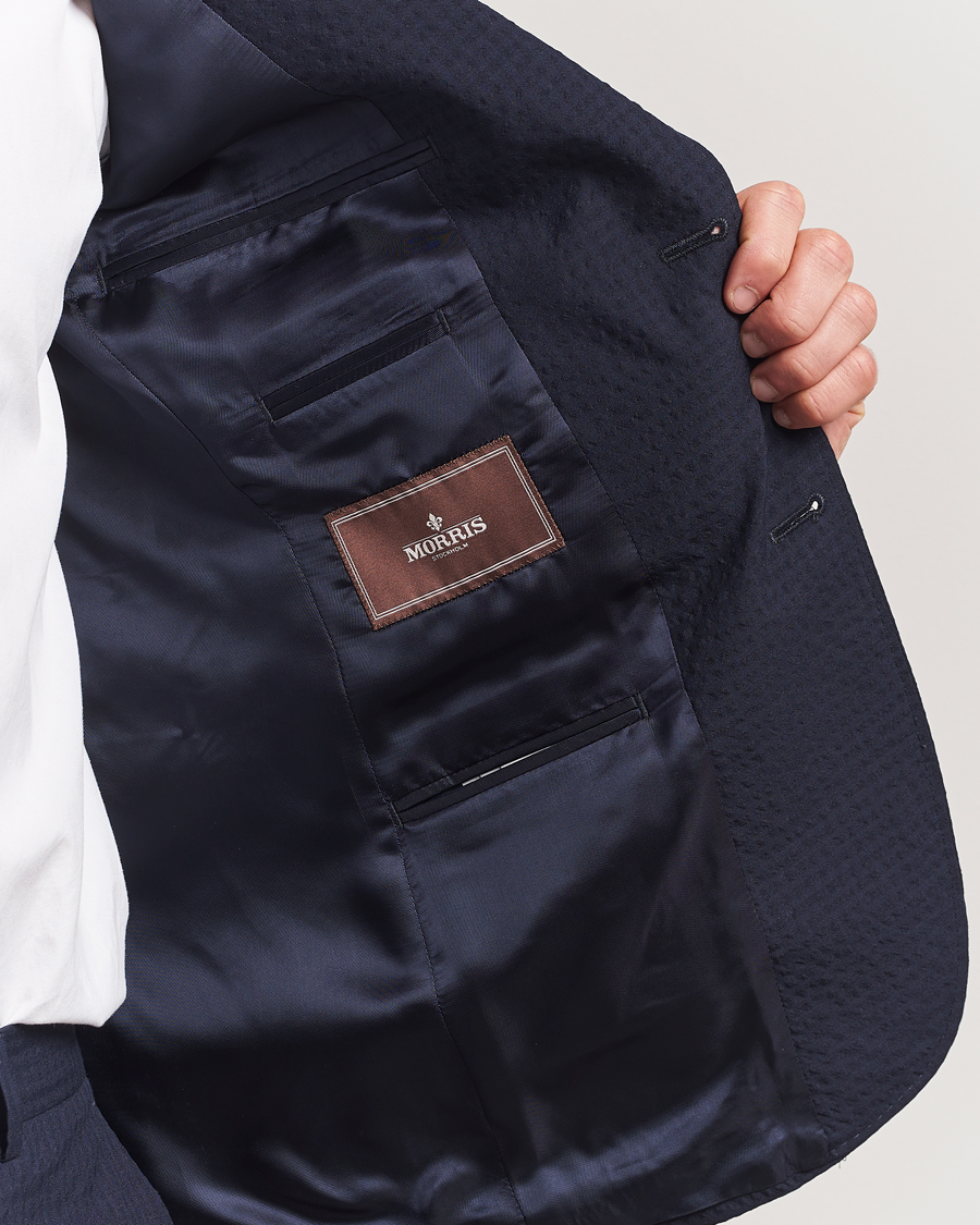 Heren | Blazers | Morris Heritage | Seersucker Suit Blazer Navy