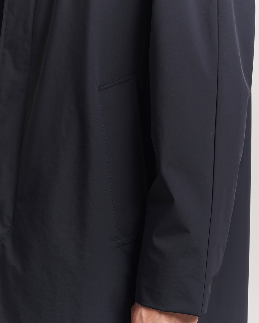 Homme | Manteaux Et Vestes | Oscar Jacobson | Long Nylon Raglan Coat Navy