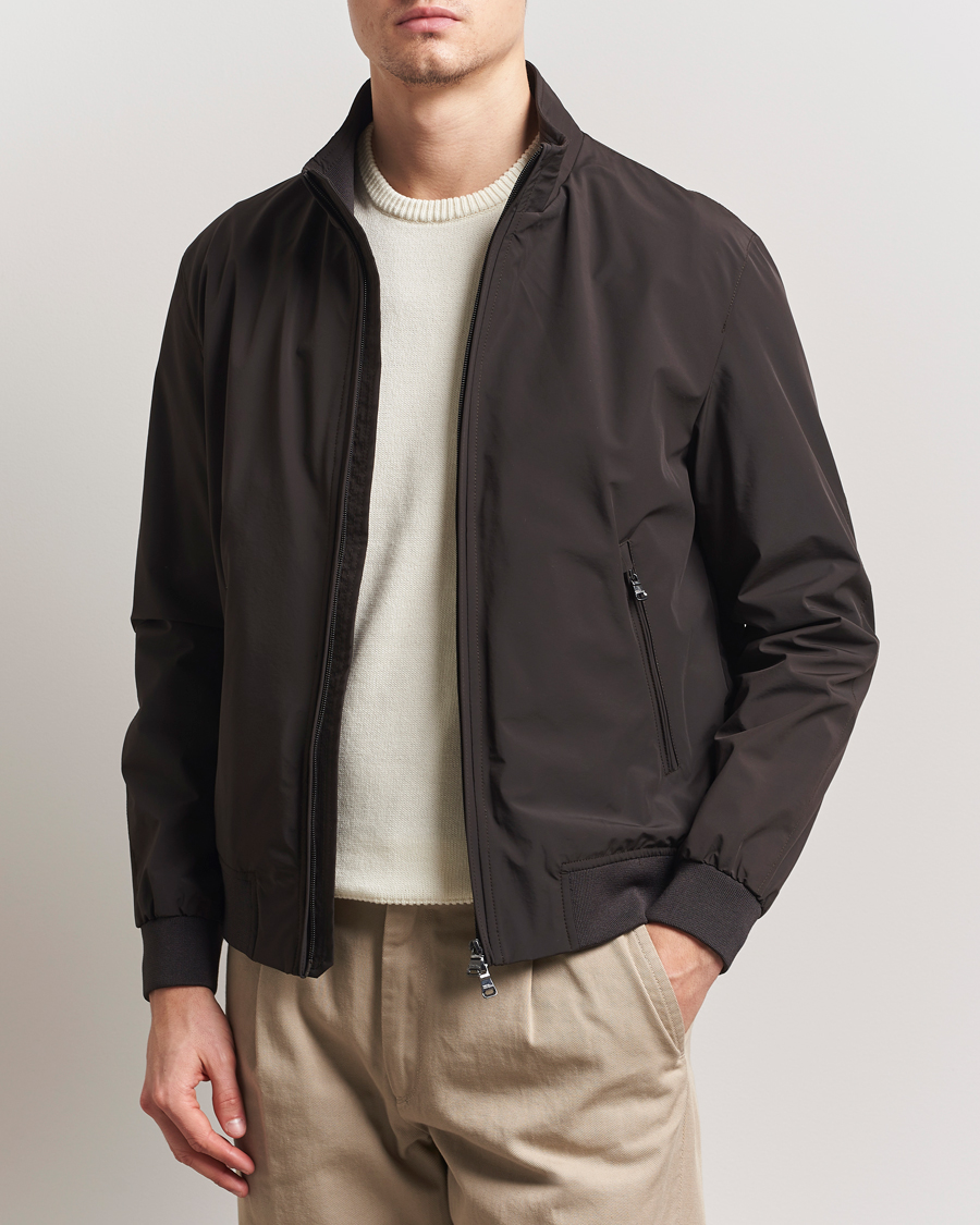 Homme | Manteaux Et Vestes | Oscar Jacobson | Bomber Nylon Jacket Brown