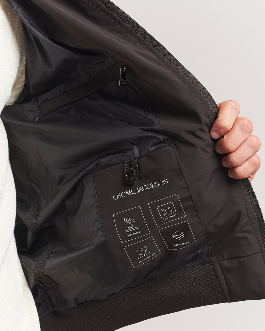 Homme | Manteaux Et Vestes | Oscar Jacobson | Bomber Nylon Jacket Brown
