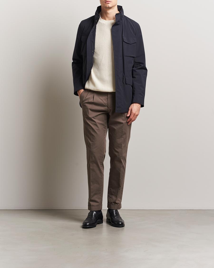 Homme | Manteaux Et Vestes | Oscar Jacobson | M65 Nylon Field Jacket Navy