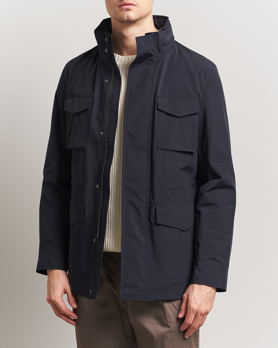 Homme | Manteaux Et Vestes | Oscar Jacobson | M65 Nylon Field Jacket Navy
