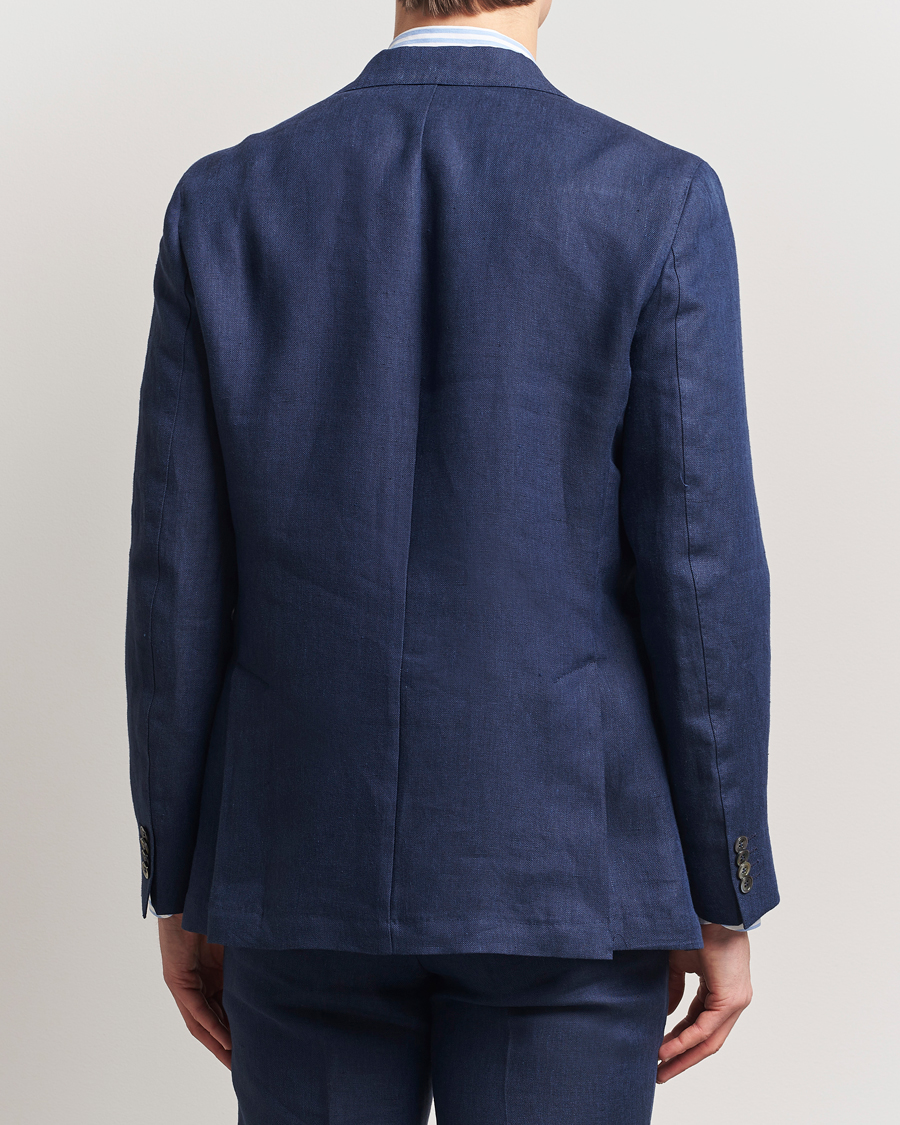 Heren | Blazers | Oscar Jacobson | Ferry Soft Linen Blazer Navy