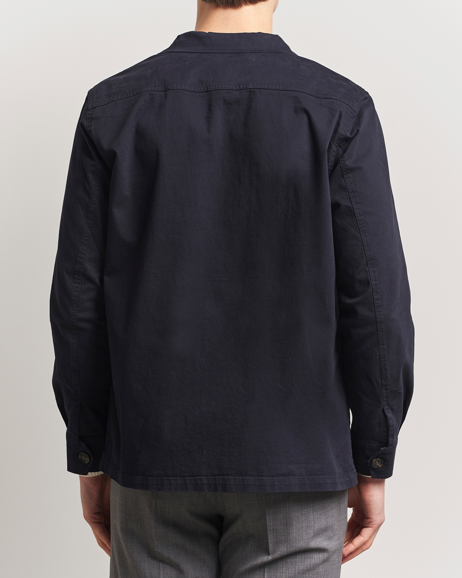 Homme | Chemises | Oscar Jacobson | Safari Cotton Shirt Jacket Navy