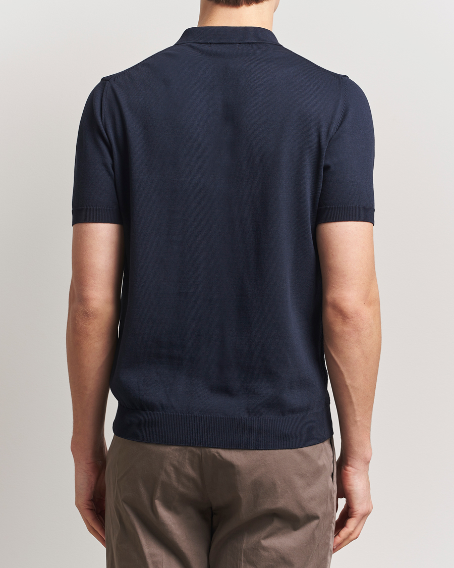 Heren | Polo's | Oscar Jacobson | Barto Structured Cotton Polo Navy