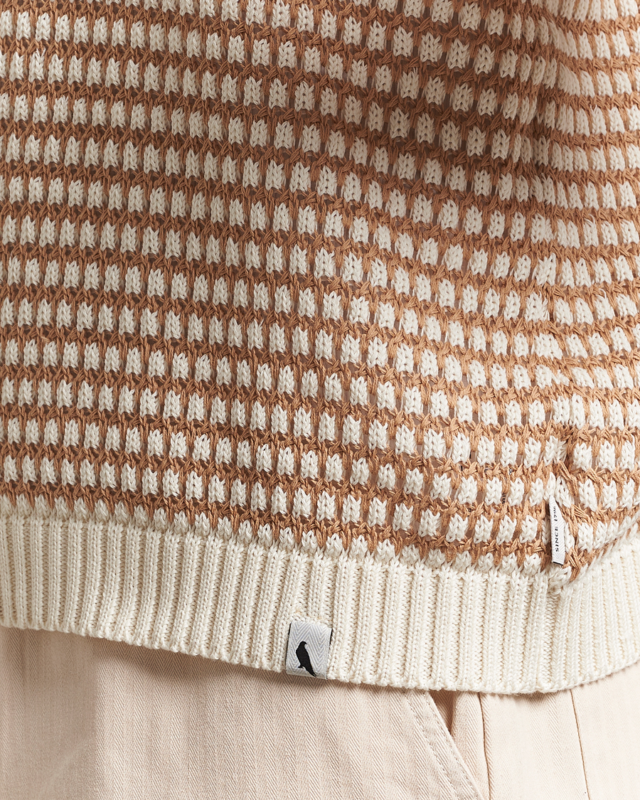 Heren | Truien | Peregrine | Island Crochet Knitted Jumper White