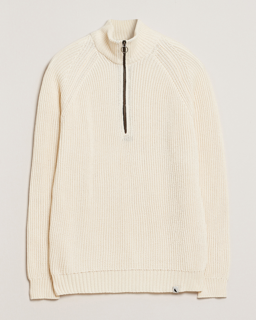 Heren | Truien | Peregrine | Felix Quarter Zip Jumper White