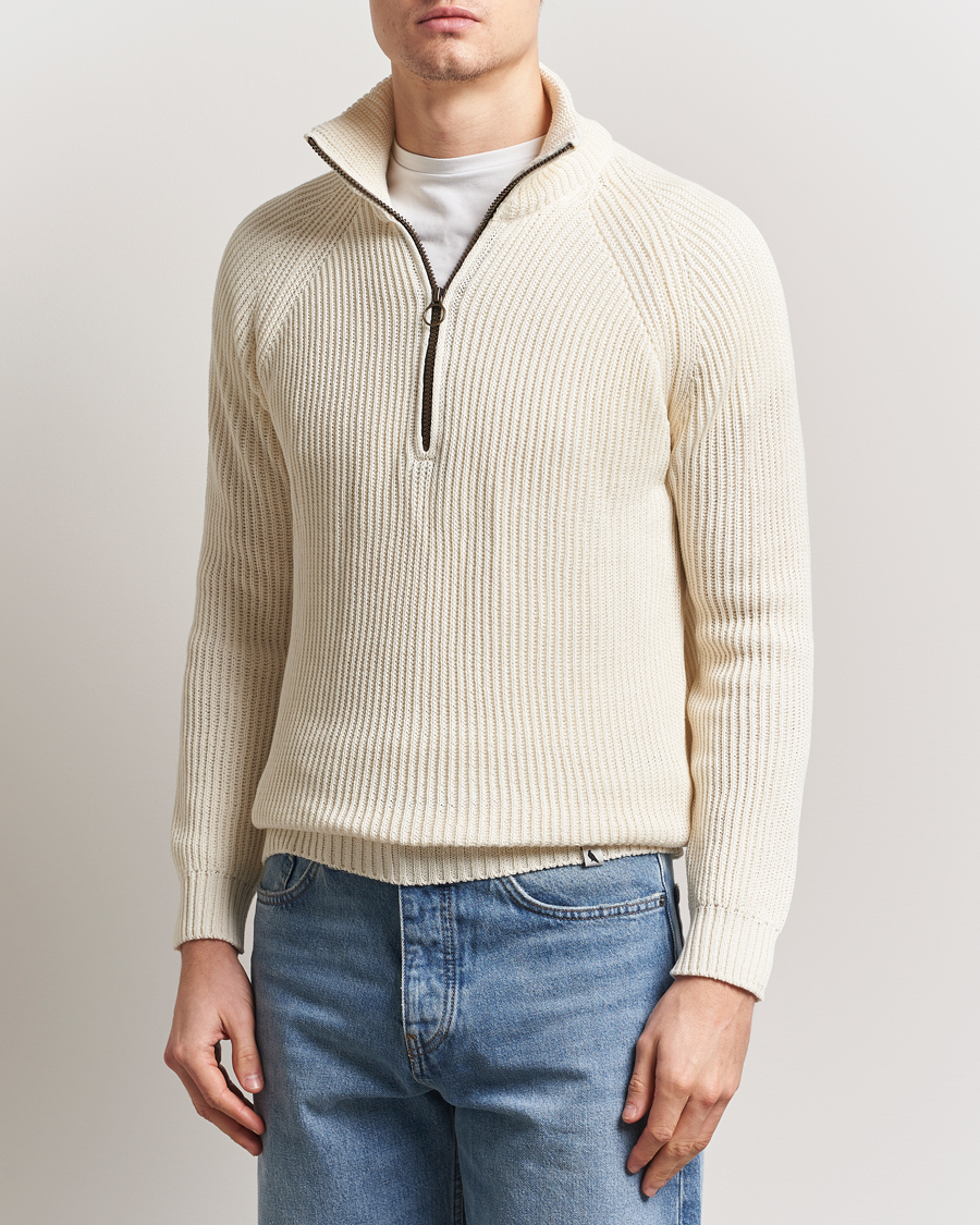 Heren | Truien | Peregrine | Felix Quarter Zip Jumper White