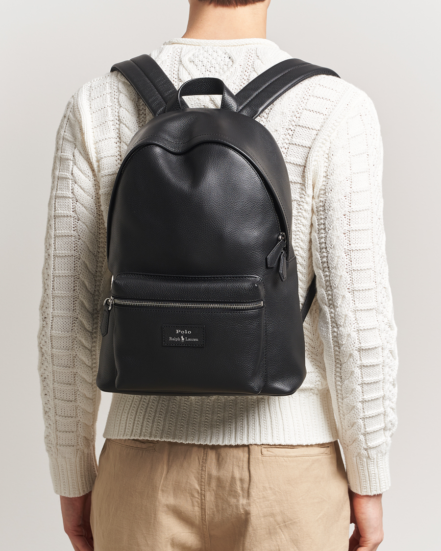 Homme | Sacs | Polo Ralph Lauren | Polo Ralph LaurenPebble Leather BackpackBlack