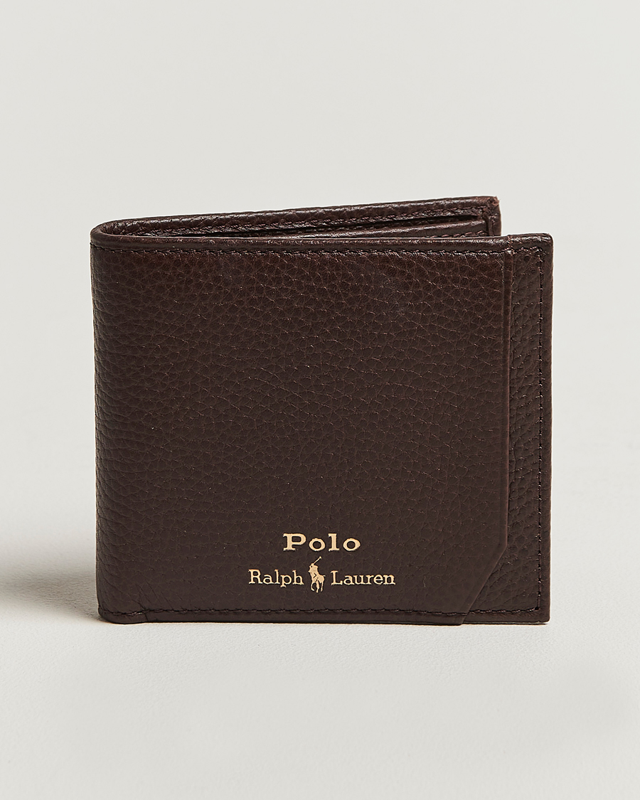 Homme | Portefeuilles | Polo Ralph Lauren | Wallet Pebble Leather Dark Brown