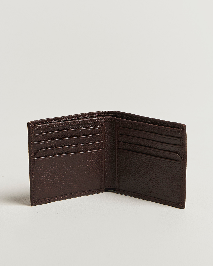 Homme | Portefeuilles | Polo Ralph Lauren | Wallet Pebble Leather Dark Brown