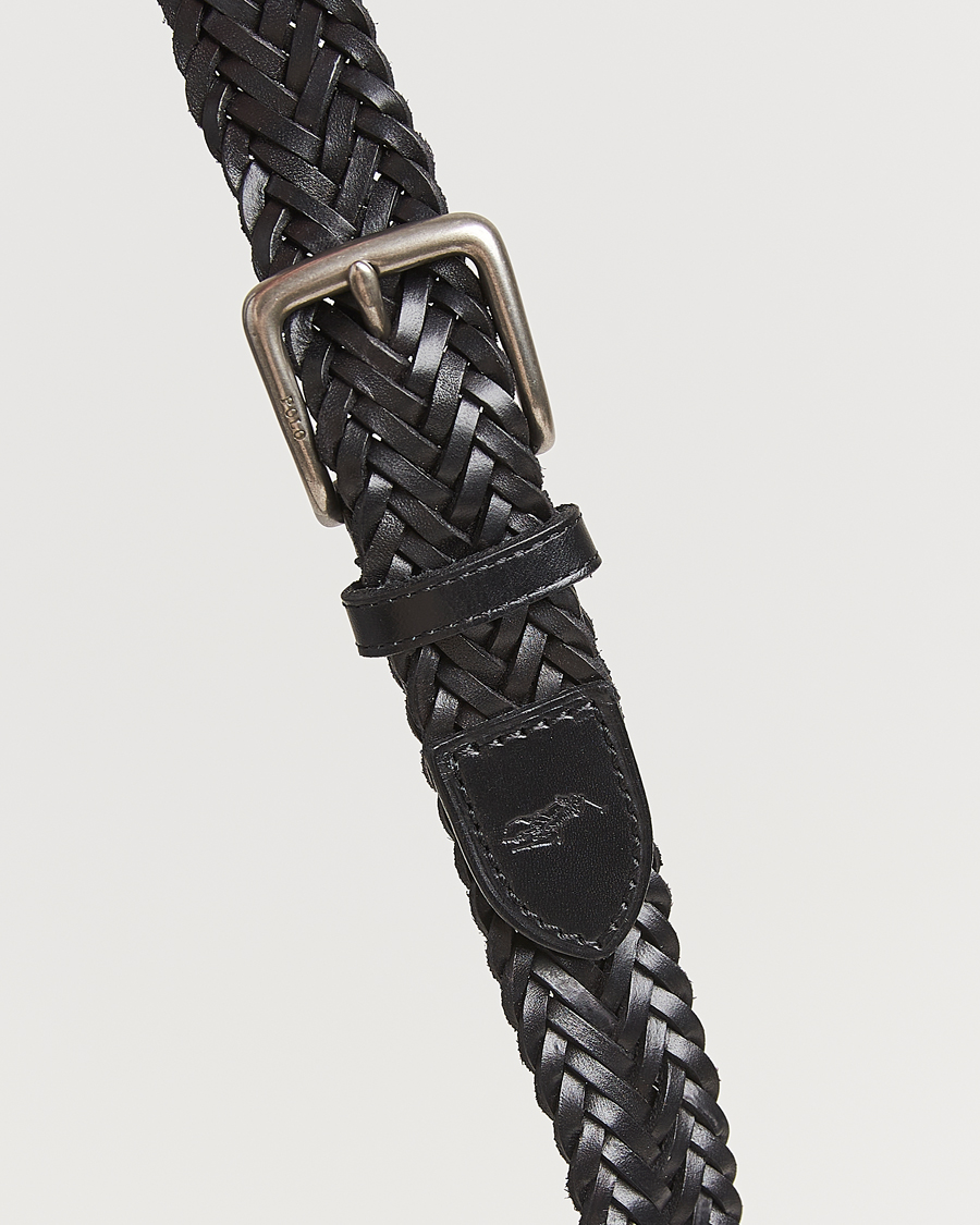 Heren | Riemen | Polo Ralph Lauren | Braided Leather Belt Black