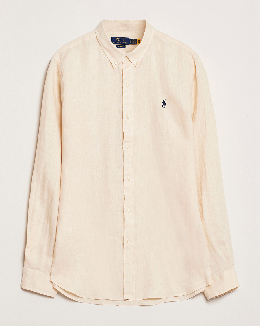 Heren | Overhemden | Polo Ralph Lauren | Slim Fit Linen Shirt Full Cream