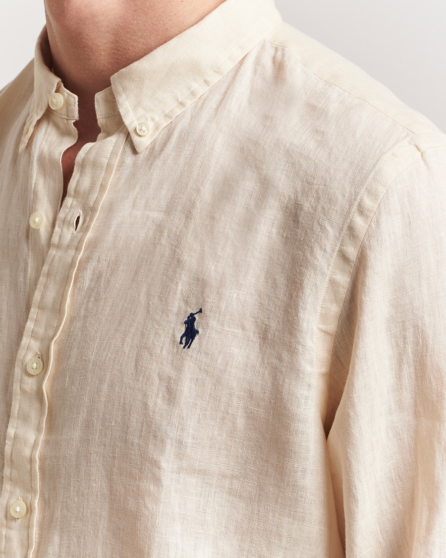 Heren | Overhemden | Polo Ralph Lauren | Slim Fit Linen Shirt Full Cream