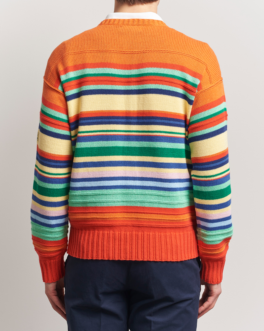 Heren | Truien | Polo Ralph Lauren | Cotton/Linen Stripe Sweater Orange Combo