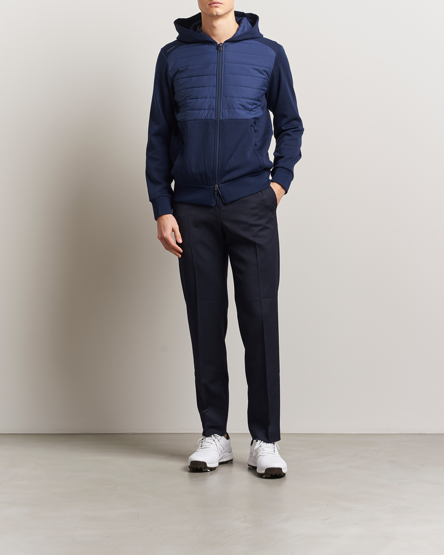 Heren | Truien | RLX Ralph Lauren | Heavy Teach Wool Full Zip Pullover Refined Navy