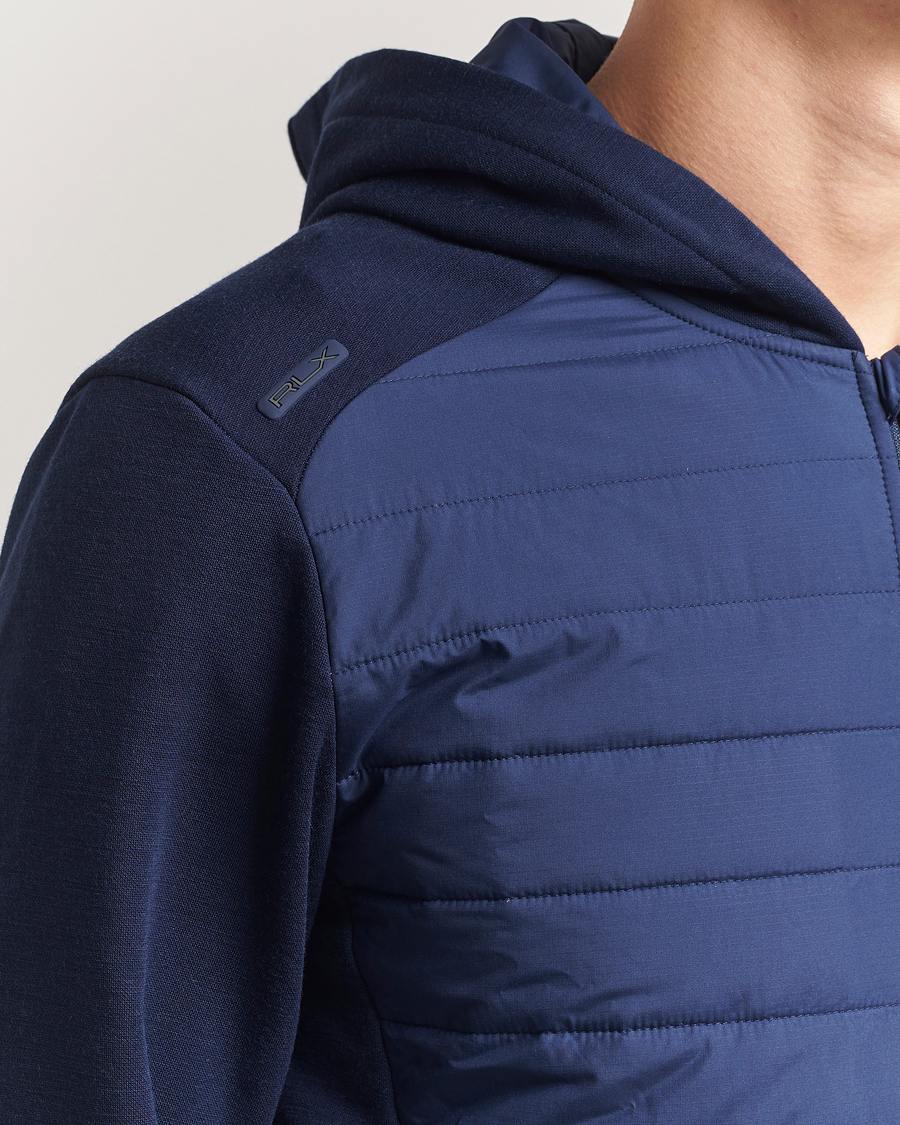 Heren | Truien | RLX Ralph Lauren | Heavy Teach Wool Full Zip Pullover Refined Navy