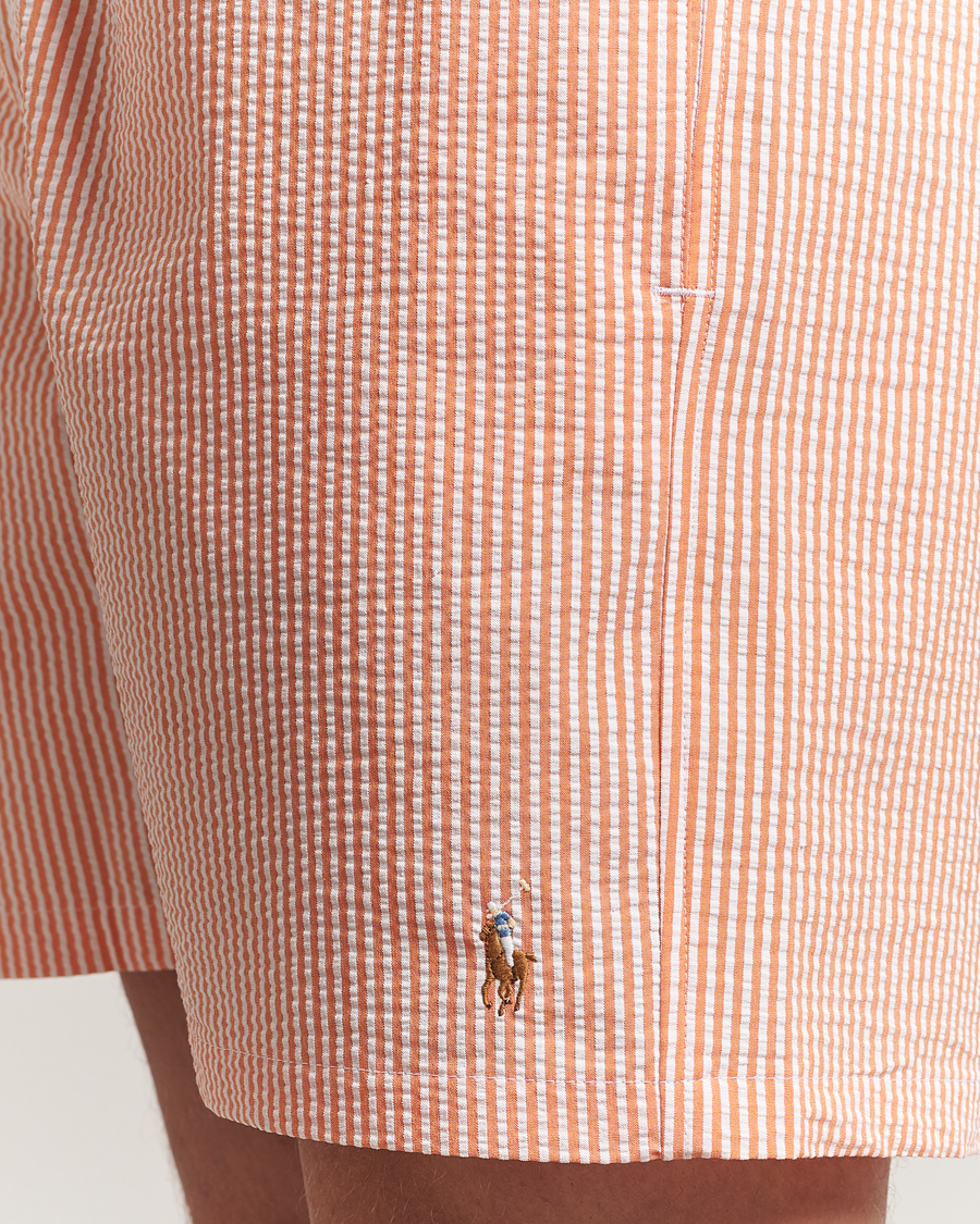 Heren | Zwembroek | Polo Ralph Lauren | Recycled Traveler Seersucker Swimshorts Classic Peach