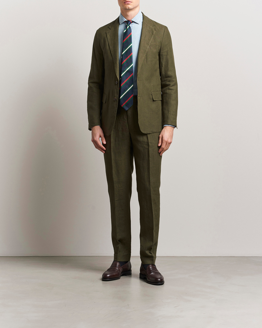 Homme | Pantalons | Polo Ralph Lauren | Linen Pleated Trousers Armadillo