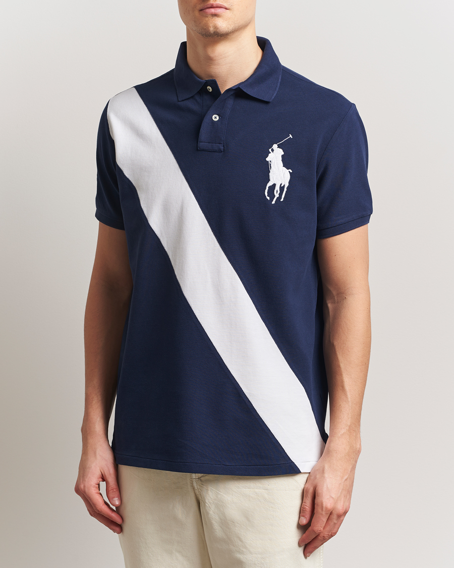 Heren | Polo's | Polo Ralph Lauren | Custom Slim Fit Big Pony Polo Newport Navy/White