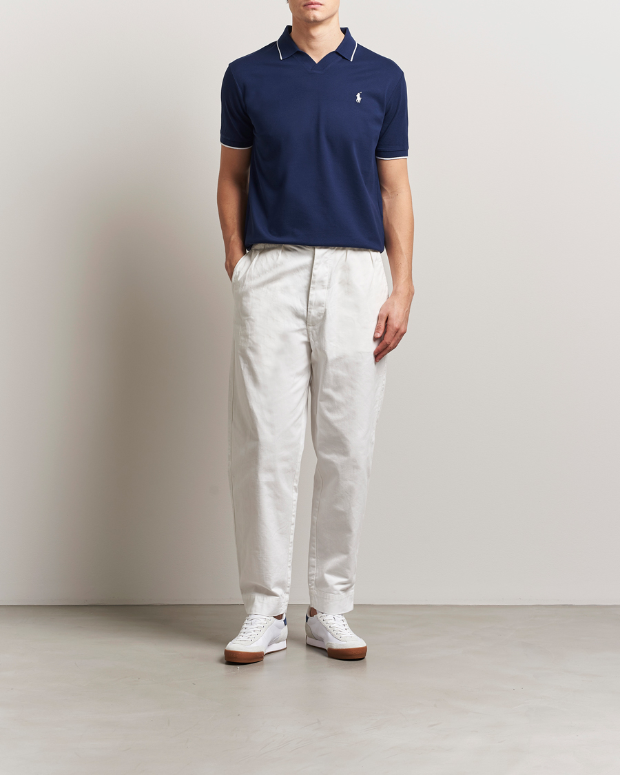 Heren | Polo's | Polo Ralph Lauren | Johnny Jaquard Knitted Polo Newport Navy