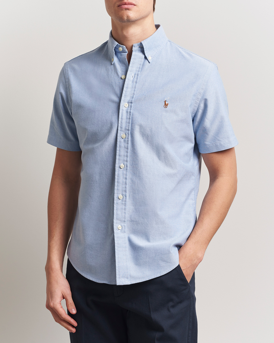 Homme | Chemises | Polo Ralph Lauren | Short Sleeve Oxford Shirt Blue