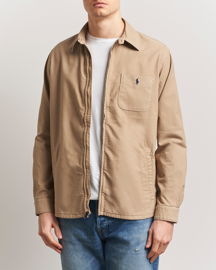 Homme | Chemises | Polo Ralph Lauren | Full Zip Overshirt Surrey Tan