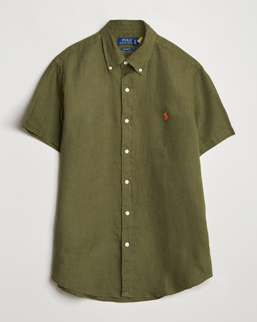 Heren | Overhemden | Polo Ralph Lauren | Short Sleeve Linen Shirt New Olive