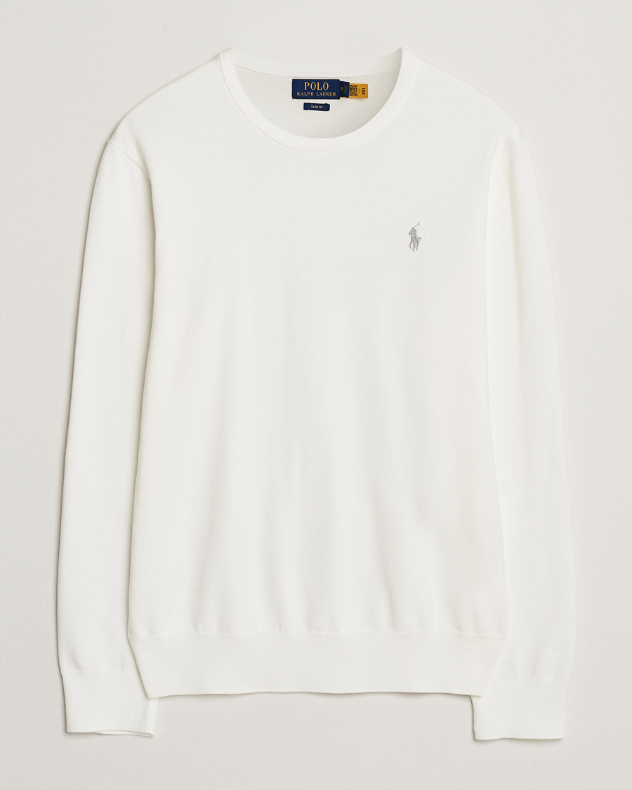 Heren | Truien | Polo Ralph Lauren | Cotton Crew Neck Sweater Deckwash White