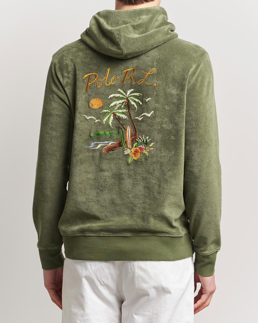 Heren | Truien | Polo Ralph Lauren | Cotton Terry Printed Hoodie Tree Green